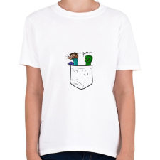 PRINTFASHION Minecraft Pocket - Gyerek póló - Fehér gyerek póló