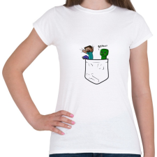 PRINTFASHION Minecraft Pocket - Női póló - Fehér női póló