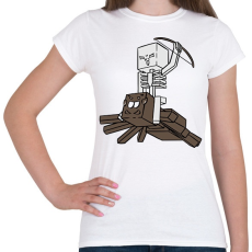 PRINTFASHION Minecraft pók lovagló - Női póló - Fehér