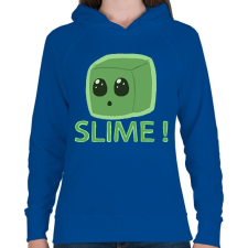 PRINTFASHION Minecraft Slime - Női kapucnis pulóver - Királykék női pulóver, kardigán