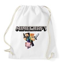 PRINTFASHION Minecraft - Sportzsák, Tornazsák - Fehér tornazsák