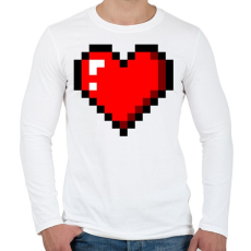 PRINTFASHION Minecraft szív - Férfi hosszú ujjú póló - Fehér