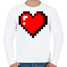 PRINTFASHION Minecraft szív - Férfi pulóver - Fehér