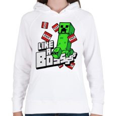 PRINTFASHION Minecraft TNT - Női kapucnis pulóver - Fehér