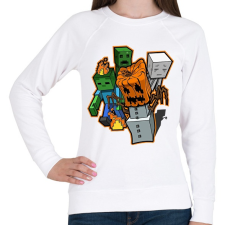 PRINTFASHION Minecraft zombieezz - Női pulóver - Fehér női pulóver, kardigán