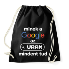 PRINTFASHION Minek a google az uram mindent tud - Sportzsák, Tornazsák - Fekete tornazsák