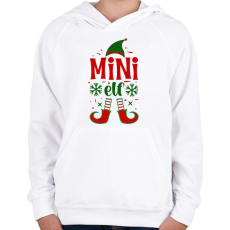 PRINTFASHION Mini elf - Gyerek kapucnis pulóver - Fehér