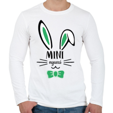 PRINTFASHION Mini nyuszi - fiú - Férfi hosszú ujjú póló - Fehér