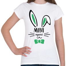PRINTFASHION Mini nyuszi - fiú - Női póló - Fehér