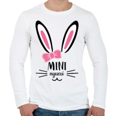PRINTFASHION Mini nyuszi - lány - Férfi hosszú ujjú póló - Fehér