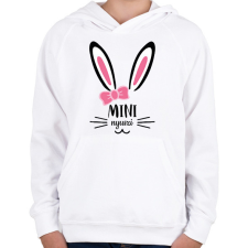 PRINTFASHION Mini nyuszi - lány - Gyerek kapucnis pulóver - Fehér gyerek pulóver, kardigán