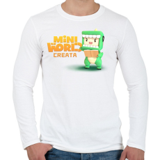 PRINTFASHION mini world - Férfi hosszú ujjú póló - Fehér