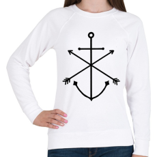 PRINTFASHION Minimal Anchor  - Női pulóver - Fehér