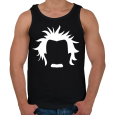 PRINTFASHION Minimalista Einstein - Férfi atléta - Fekete