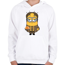 PRINTFASHION Minions - Gyerek kapucnis pulóver - Fehér gyerek pulóver, kardigán