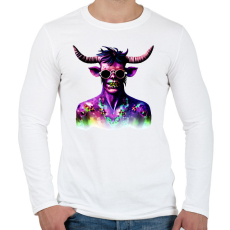 PRINTFASHION Minotaurusz_Zombi_1 - Férfi hosszú ujjú póló - Fehér