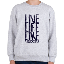 PRINTFASHION Mint egy rocksztár - Gyerek pulóver - Sport szürke gyerek pulóver, kardigán