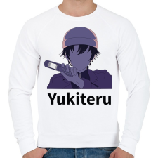 PRINTFASHION Mirai Nikki - Yukiteru - Férfi pulóver - Fehér férfi pulóver, kardigán
