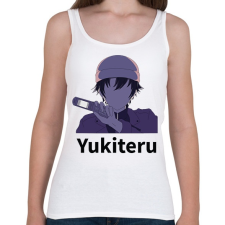 PRINTFASHION Mirai Nikki - Yukiteru - Női atléta - Fehér női trikó