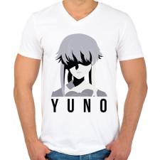 PRINTFASHION Mirai Nikki - Yuno - Férfi V-nyakú póló - Fehér férfi póló