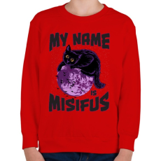 PRINTFASHION Misifus - Gyerek pulóver - Piros