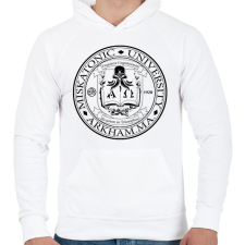 PRINTFASHION Miskatonic University (fekete) - Férfi kapucnis pulóver - Fehér férfi pulóver, kardigán