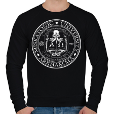 PRINTFASHION Miskatonic University - Férfi pulóver - Fekete férfi pulóver, kardigán