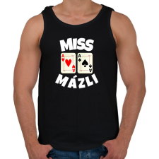 PRINTFASHION MISS MÁZLI - Férfi atléta - Fekete atléta, trikó