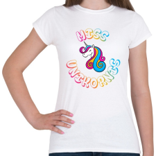 PRINTFASHION Miss Unikornis - Női póló - Fehér női póló