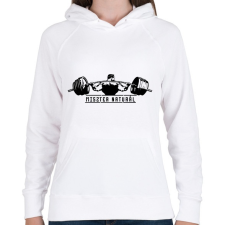 PRINTFASHION Miszter Natural - Női kapucnis pulóver - Fehér női pulóver, kardigán