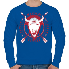 PRINTFASHION Misztikus bivaly - Férfi pulóver - Királykék férfi pulóver, kardigán