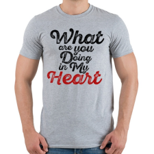 PRINTFASHION Mit csinálsz a szívemmel? - Férfi póló - Sport szürke férfi póló