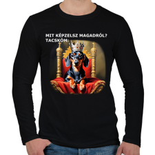 PRINTFASHION Mit képzelsz magadról - Férfi hosszú ujjú póló - Fekete férfi póló