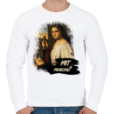 PRINTFASHION Mit mondtál? - Festmény - Férfi pulóver - Fehér