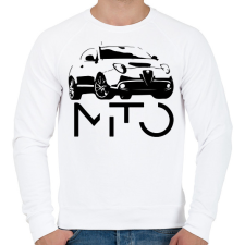 PRINTFASHION Mito Alfa - Férfi pulóver - Fehér férfi pulóver, kardigán