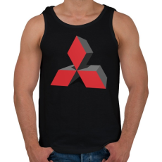 PRINTFASHION MITSUBISHI 3D - Férfi atléta - Fekete