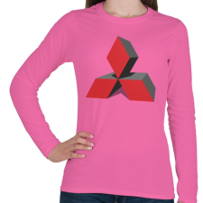 PRINTFASHION MITSUBISHI 3D - Női hosszú ujjú póló - Rózsaszín női póló