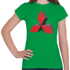 PRINTFASHION MITSUBISHI 3D - Női póló - Zöld