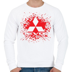 PRINTFASHION Mitsubishi Lancer Evo - Férfi pulóver - Fehér