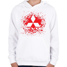 PRINTFASHION Mitsubishi Lancer Evo - Gyerek kapucnis pulóver - Fehér