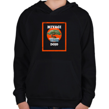 PRINTFASHION Miyagi do - Gyerek kapucnis pulóver - Fekete gyerek pulóver, kardigán