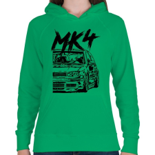 PRINTFASHION Mk4 - Női kapucnis pulóver - Zöld női pulóver, kardigán
