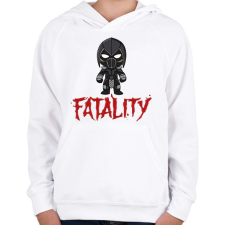 PRINTFASHION MK Noob Saibot - Gyerek kapucnis pulóver - Fehér gyerek pulóver, kardigán