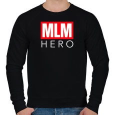 PRINTFASHION MLM HERO - Férfi pulóver - Fekete