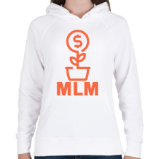 PRINTFASHION MLM - Női kapucnis pulóver - Fehér női pulóver, kardigán