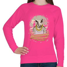 PRINTFASHION Mocskos disznó - Női pulóver - Fukszia