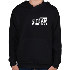 PRINTFASHION Moderna Team - Gyerek kapucnis pulóver - Fekete