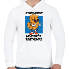 PRINTFASHION Mogyoró - Férfi kapucnis pulóver - Fehér férfi pulóver, kardigán