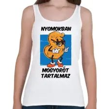 PRINTFASHION Mogyoró - Női atléta - Fehér női trikó