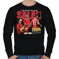 PRINTFASHION Mohamed Salah - Férfi pulóver - Fekete